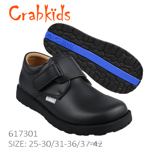 Crabkids-Boys-Velcro-Black-School-Shoe
